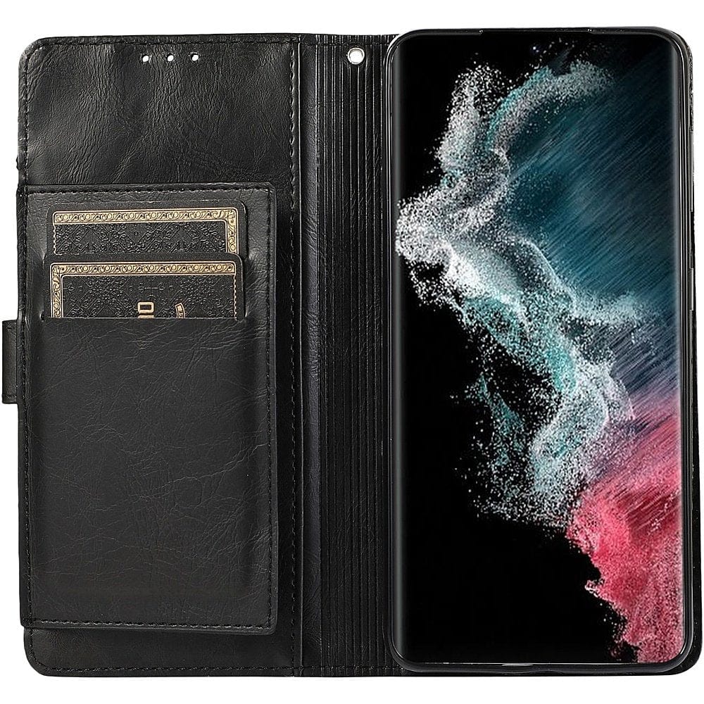 Indy™ Series Genuine Leather Wallet Case for Samsung Galaxy S23 with Kickstand & Card Slots