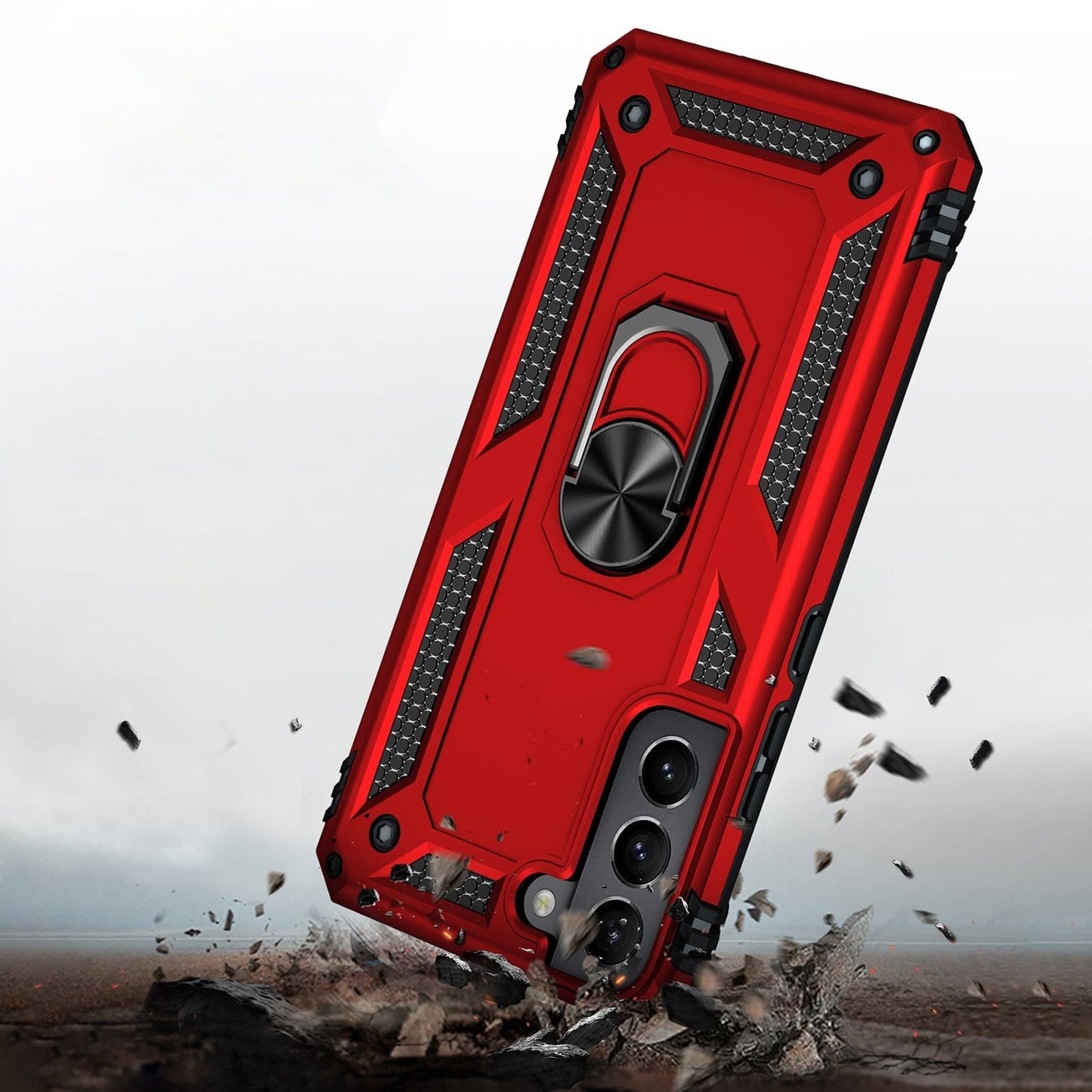 Red Military Kickstand Series Case with Belt Clip - Samsung Galaxy S22