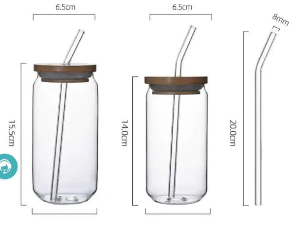 Safe Sip Glass Cup With Lid