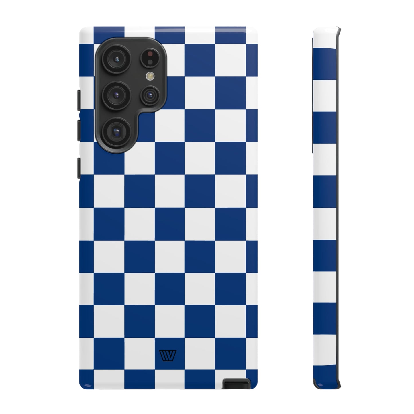 BLUE WHITE CHECKERBOARD | Tough Phone Case