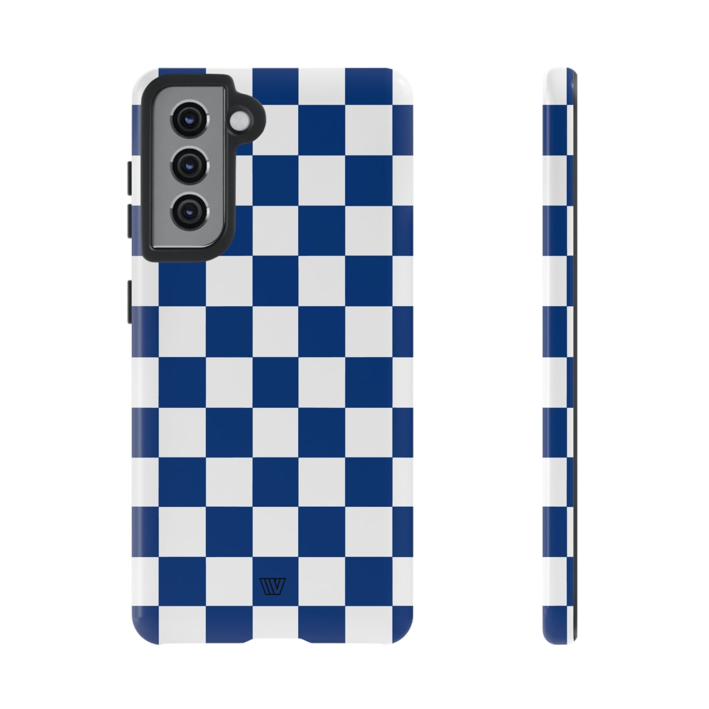 BLUE WHITE CHECKERBOARD | Tough Phone Case