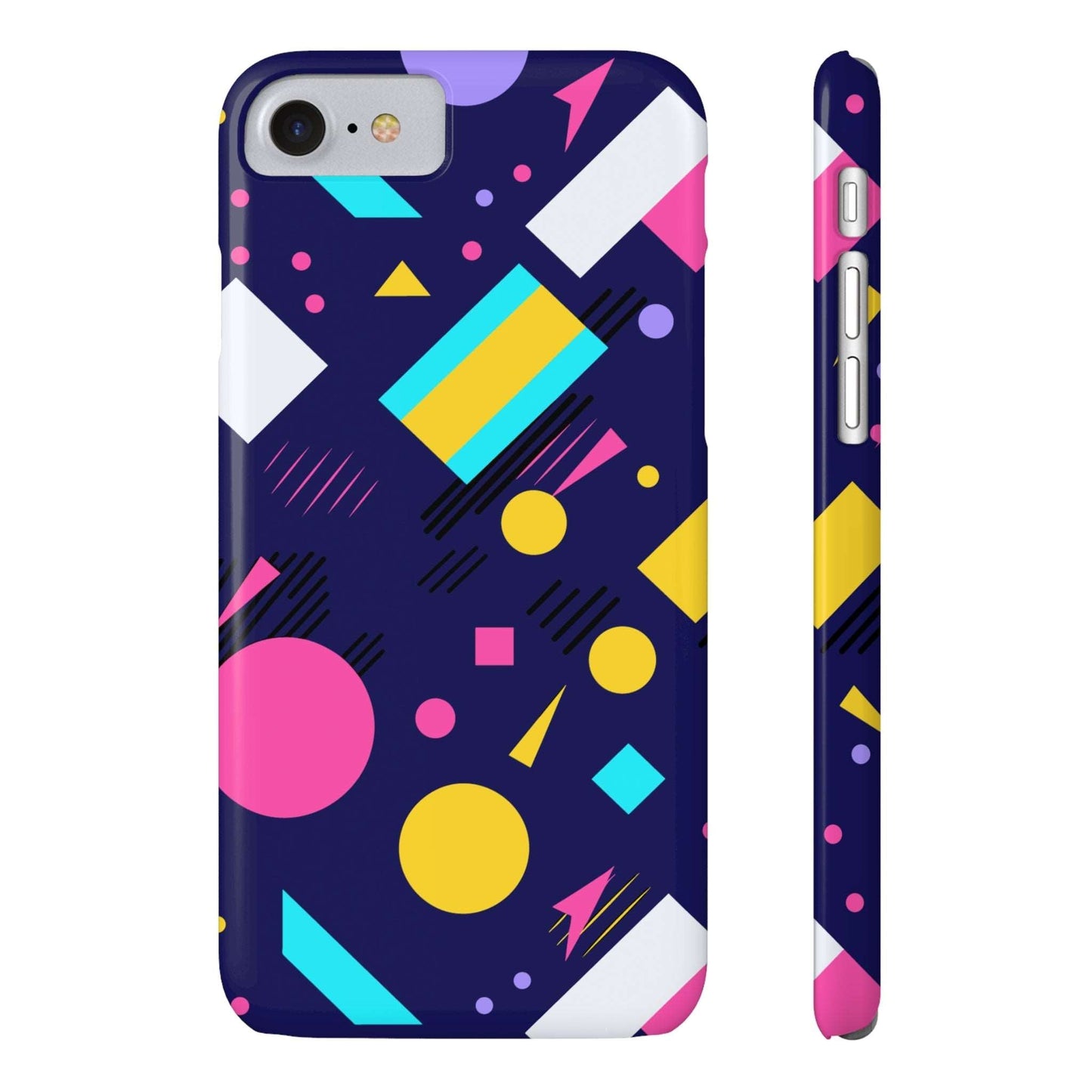 80s / 90s RETRO PATTERN DARK  | Slim iPhone Case