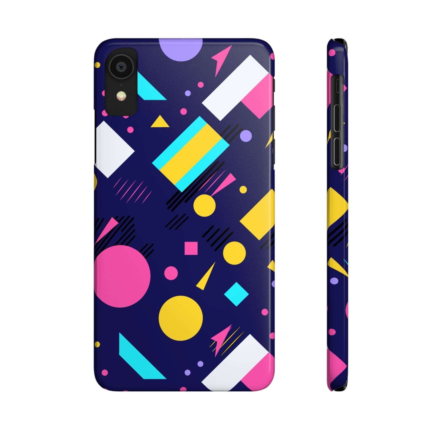 80s / 90s RETRO PATTERN DARK  | Slim iPhone Case