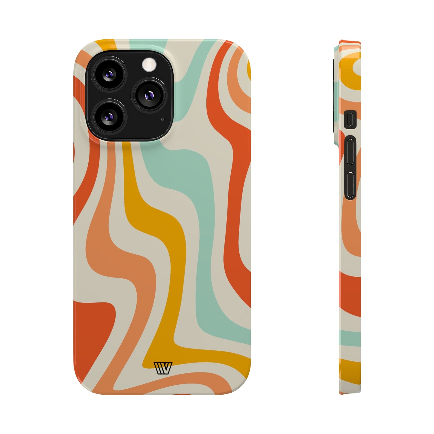 RETRO GROOVY SWIRLS | Slim iPhone Case