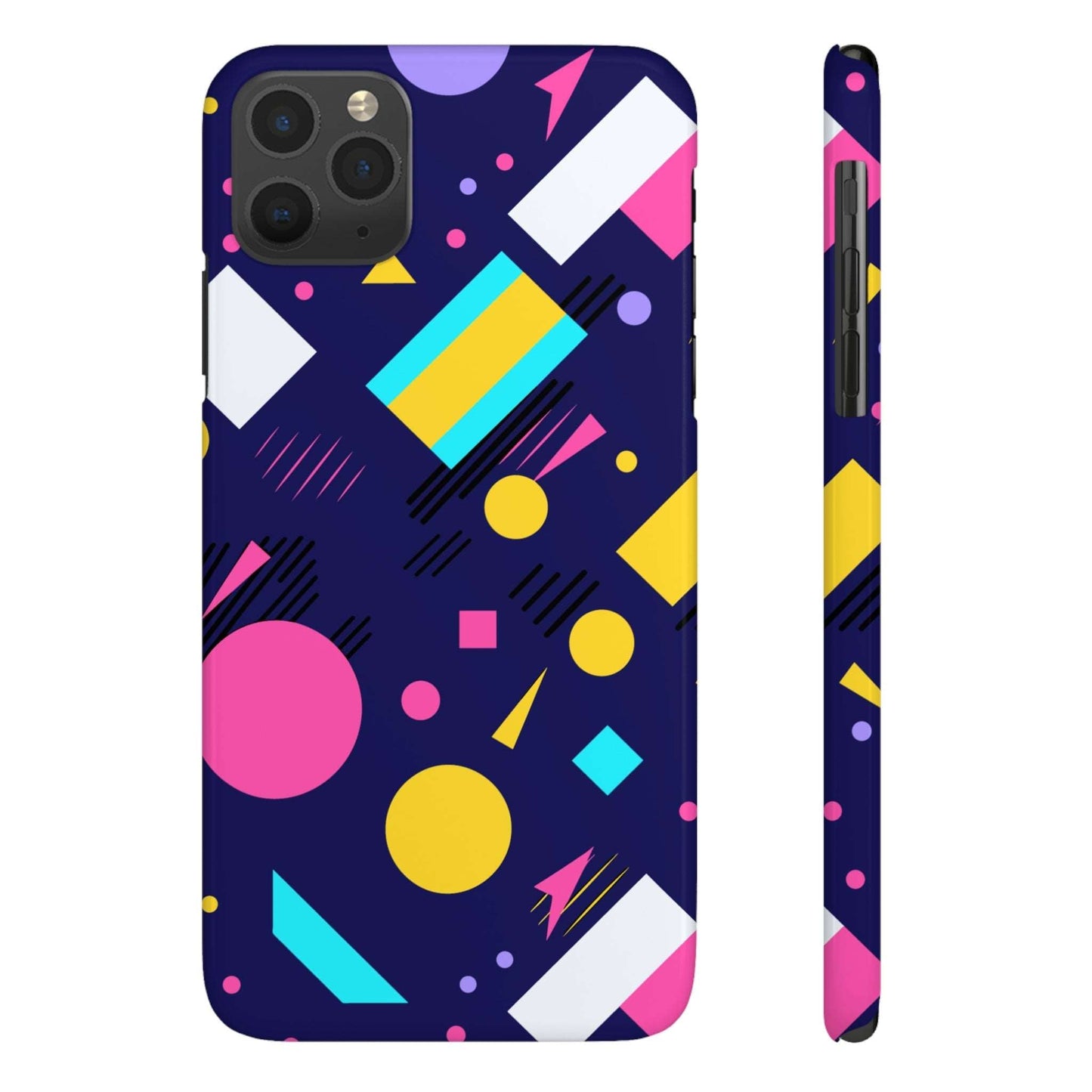 80s / 90s RETRO PATTERN DARK  | Slim iPhone Case