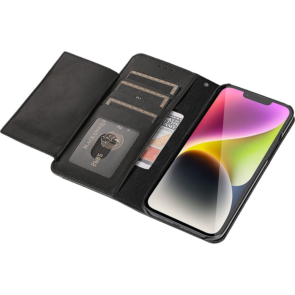 Indy Series Eco-Friendly Leather Wallet Case for iPhone 14 - Kickstand & Card Compartments