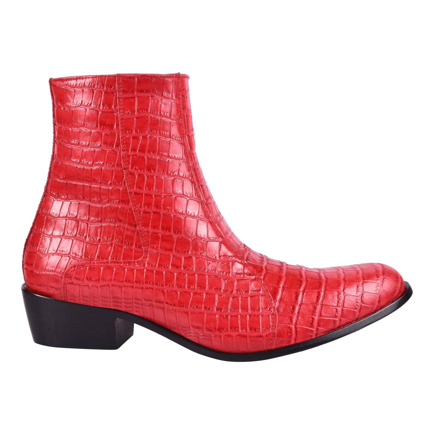 Jazzy Jackman Leather Print Ankle Length Boots