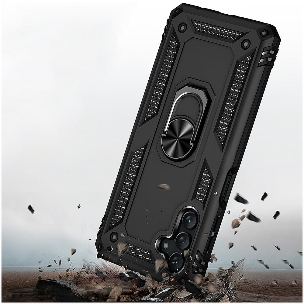 Black Military Kickstand Series Case with Belt Clip - Samsung Galaxy A13 5G