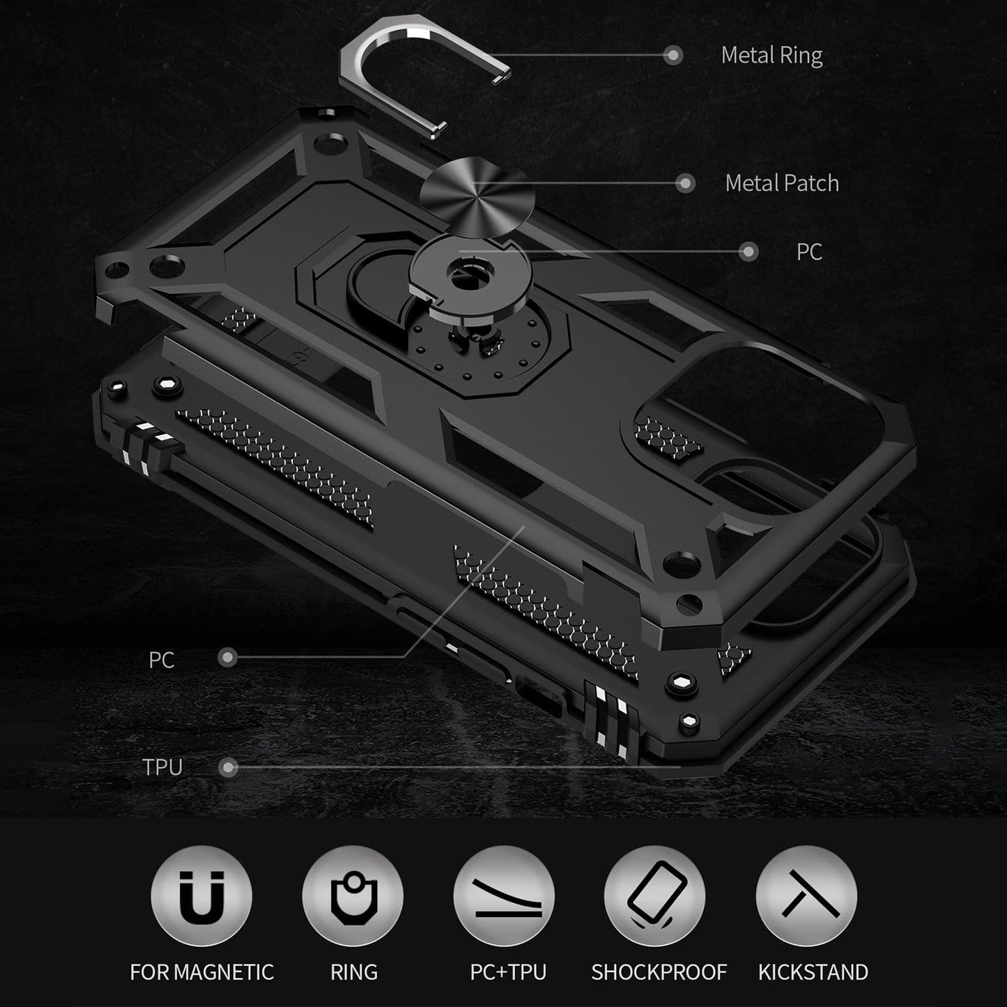 Raider Series Kickstand Case with Belt Clip - iPhone 13 Pro