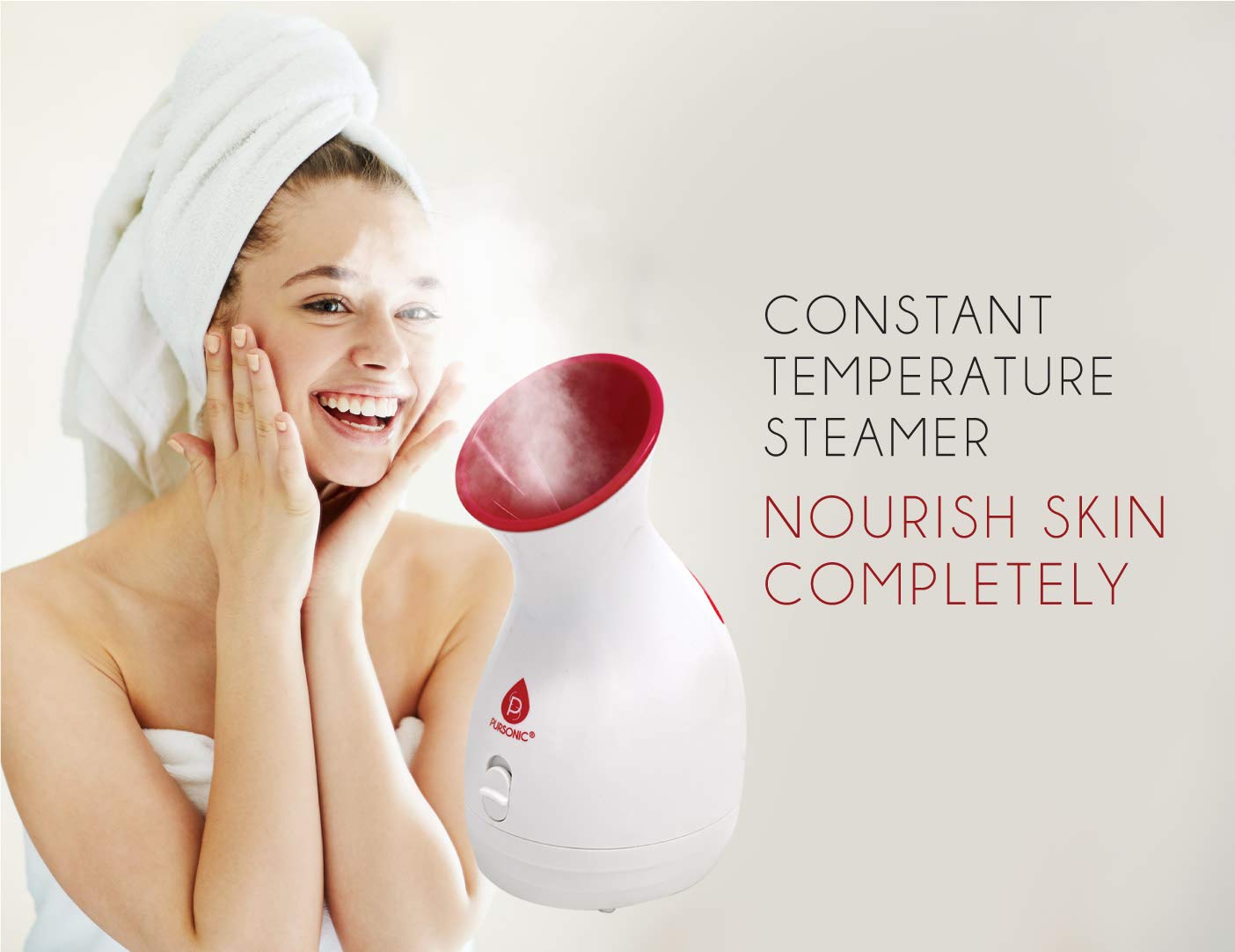 Pursonic Hot Mist Facial Steamer: Unclogs Pores, Hydrates Skin, Fights Acne, Youthful Glow