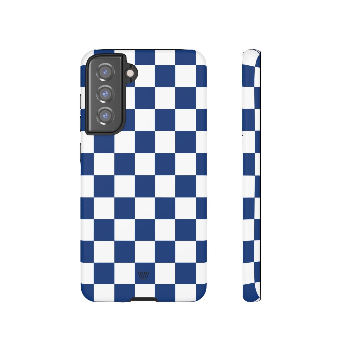 BLUE WHITE CHECKERBOARD | Tough Phone Case