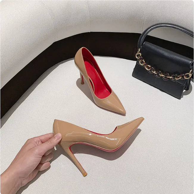 Chic Red Bottom Heels - Elegant Footwear