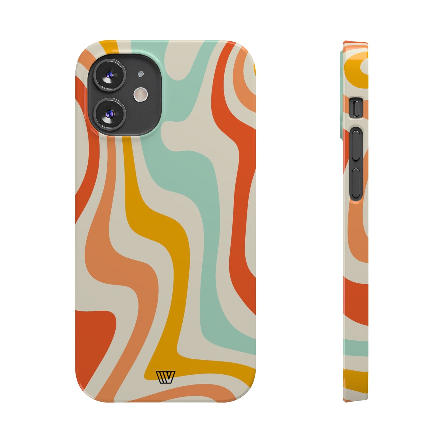 RETRO GROOVY SWIRLS | Slim iPhone Case