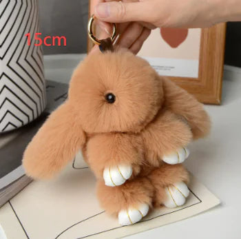 Cute Bunny Fur Keychain