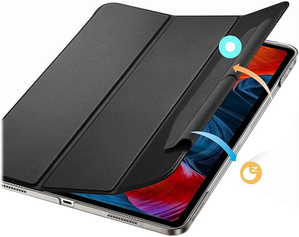 ESR Black Folio Case with Tempered Glass Screen - iPad Pro 12.9" (4th, 5th, and 6th Generation)