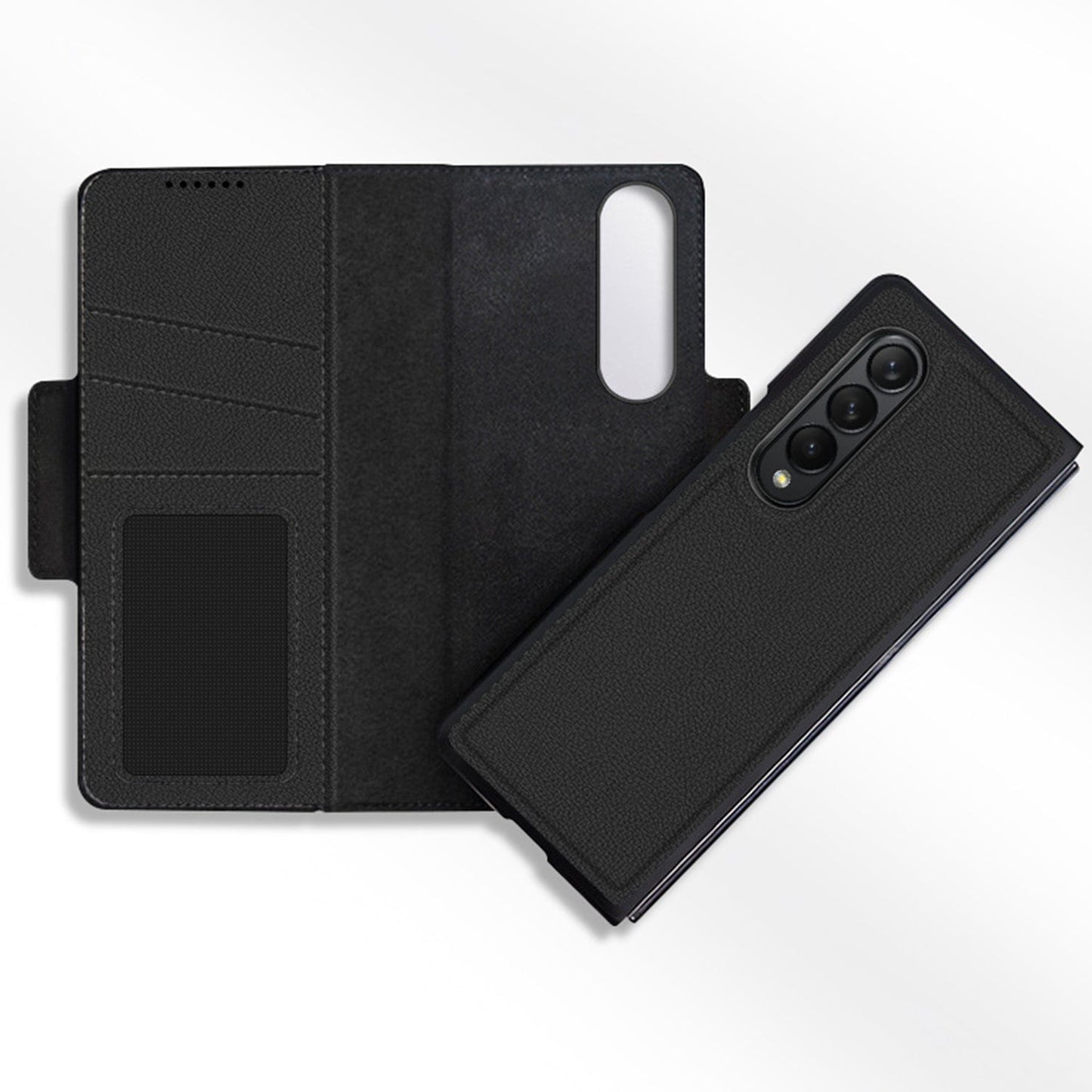 Indy Series Eco-Friendly Vegan Leather Wallet Case For Galaxy Z Fold4 With Kickstand