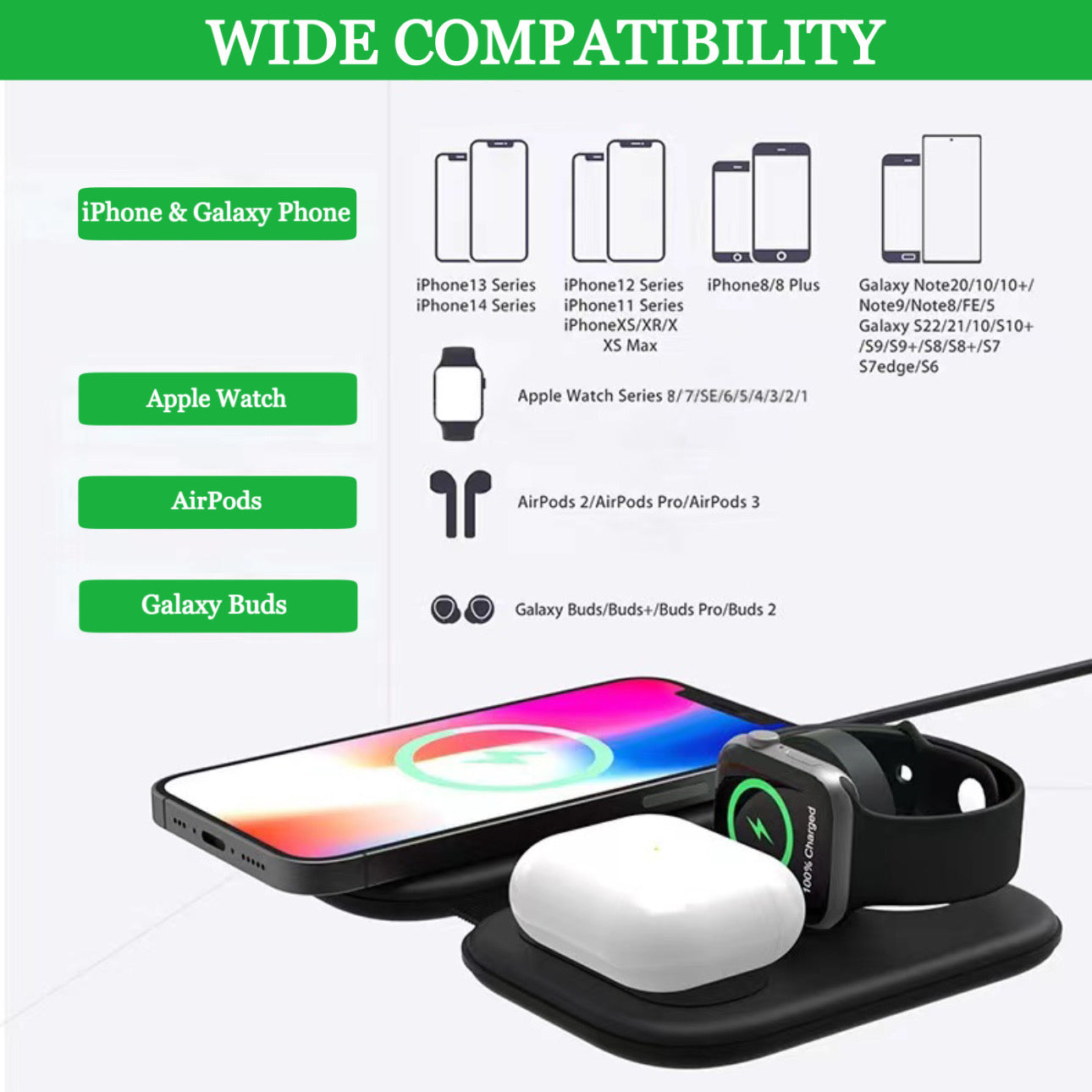 3 in 1 Foldable Magnetic Wireless Charger