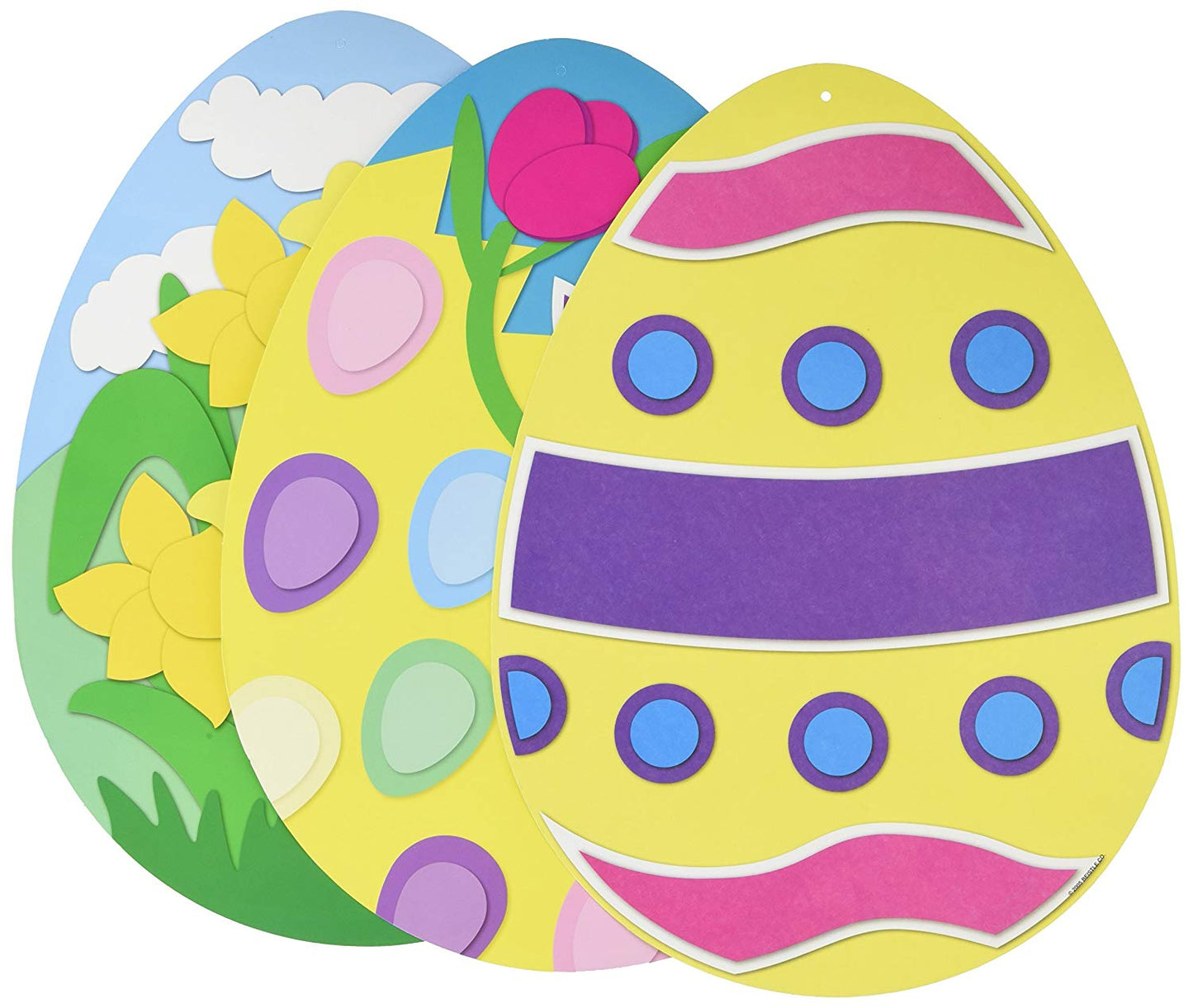 Beistle Easter Egg 14" Cutouts, 3 Pack, 6 Designs (44614)