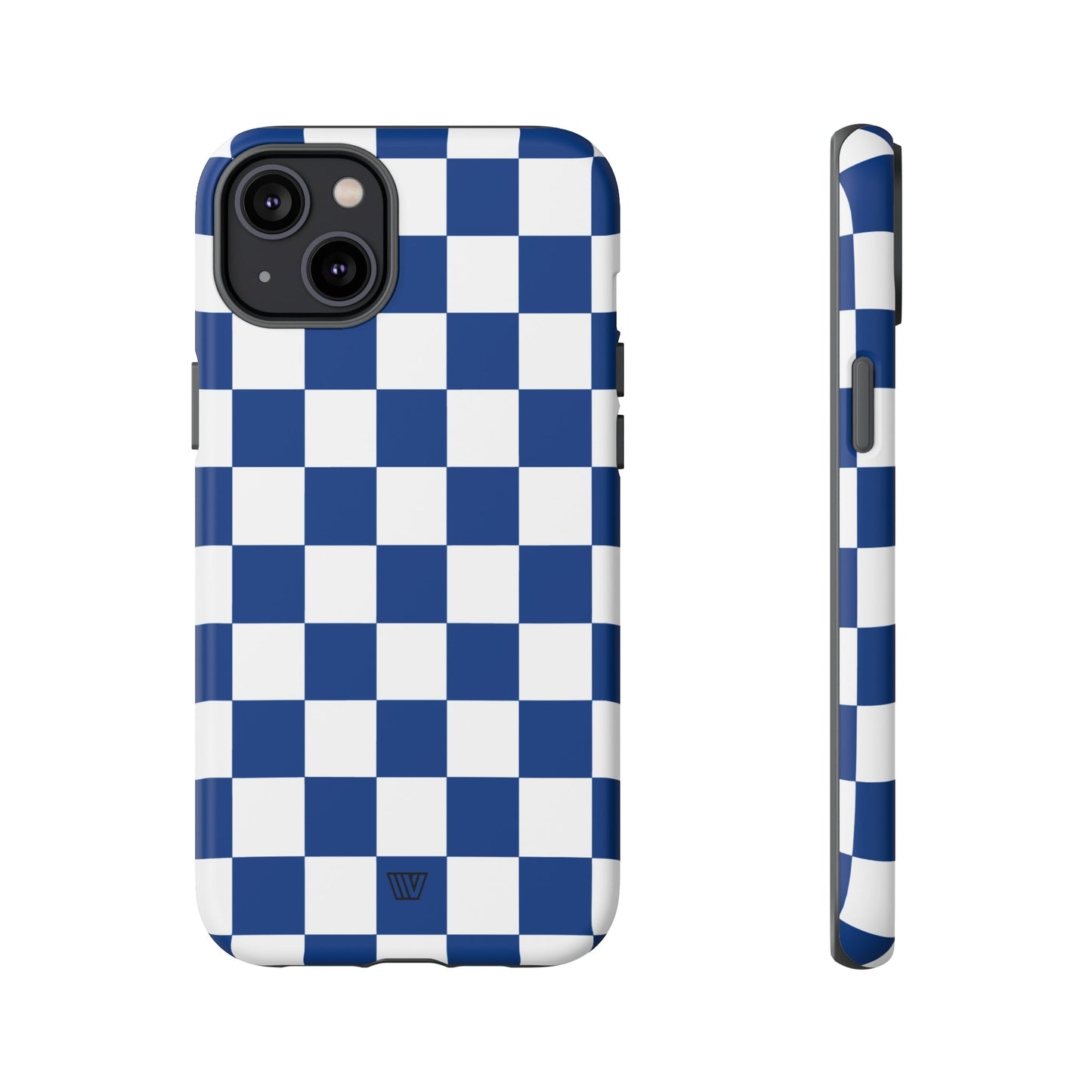 BLUE WHITE CHECKERBOARD | Tough Phone Case