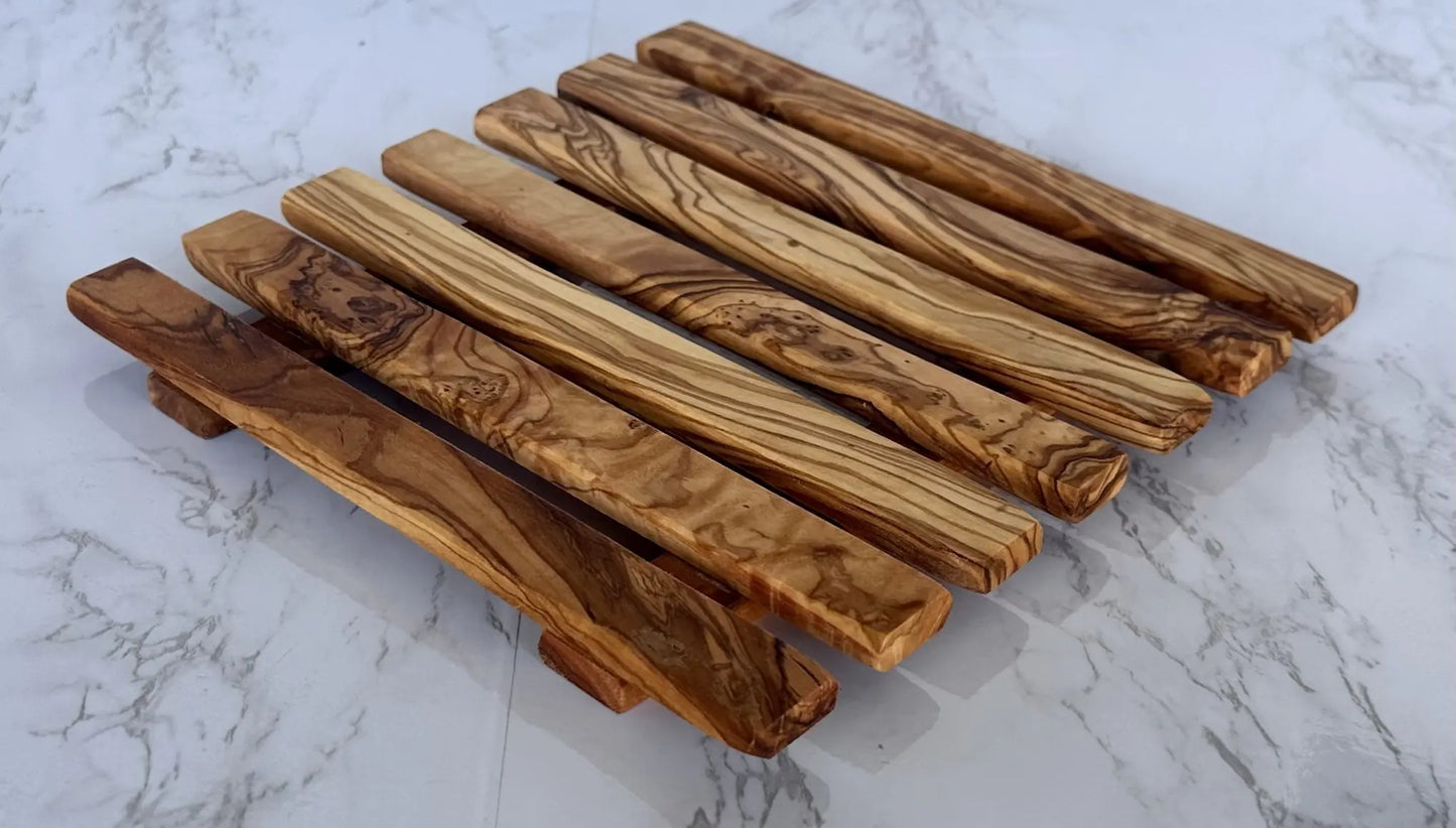 Olive Wood Pan Coaster