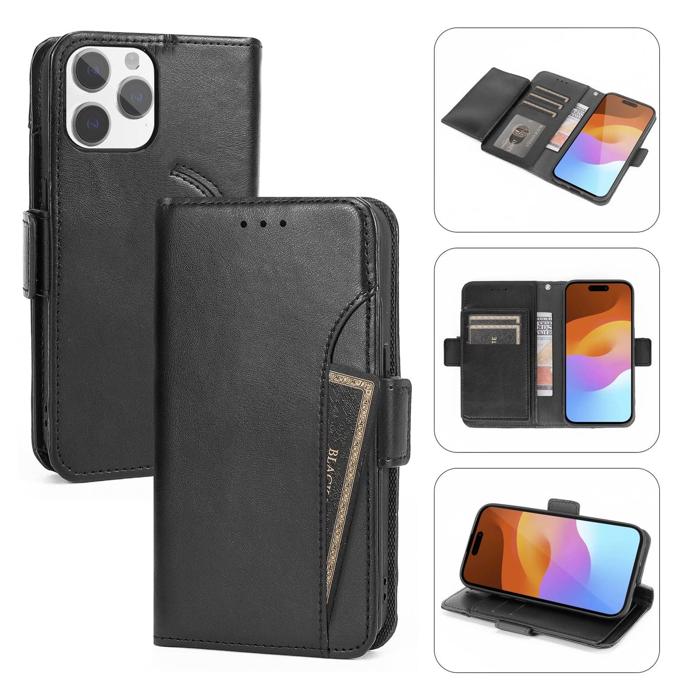 Indy Series Genuine Leather Wallet Case - iPhone 15 Pro - CP00467 CP00468