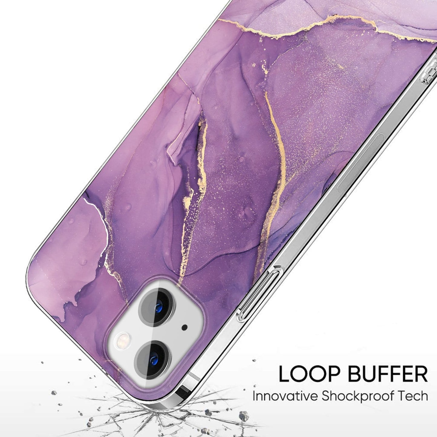 Purple Marble Series Case - iPhone 13 mini