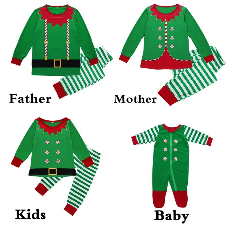 Elf Matching Christmas Family Pajama Set