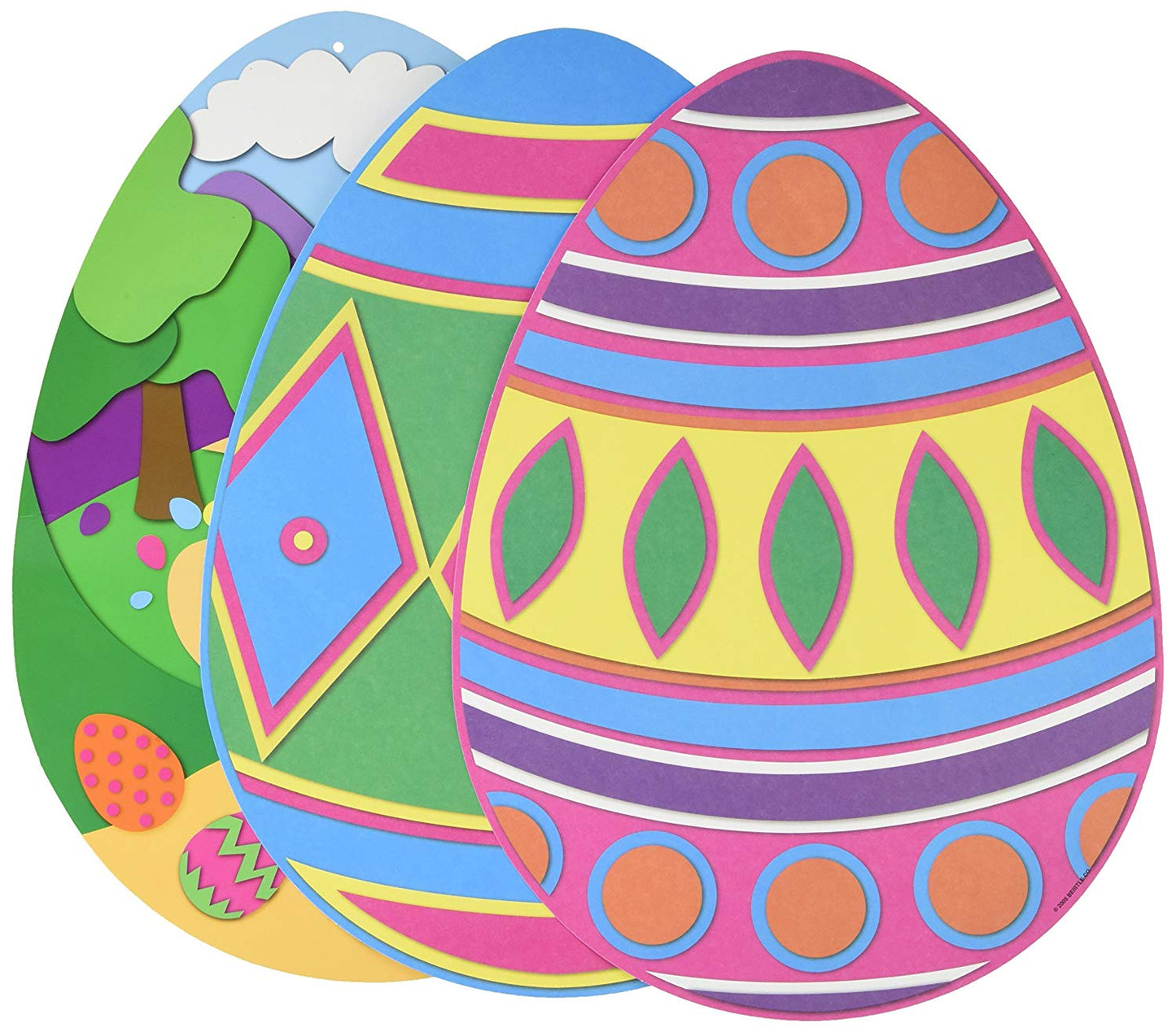 Beistle Easter Egg 14" Cutouts, 3 Pack, 6 Designs (44614)