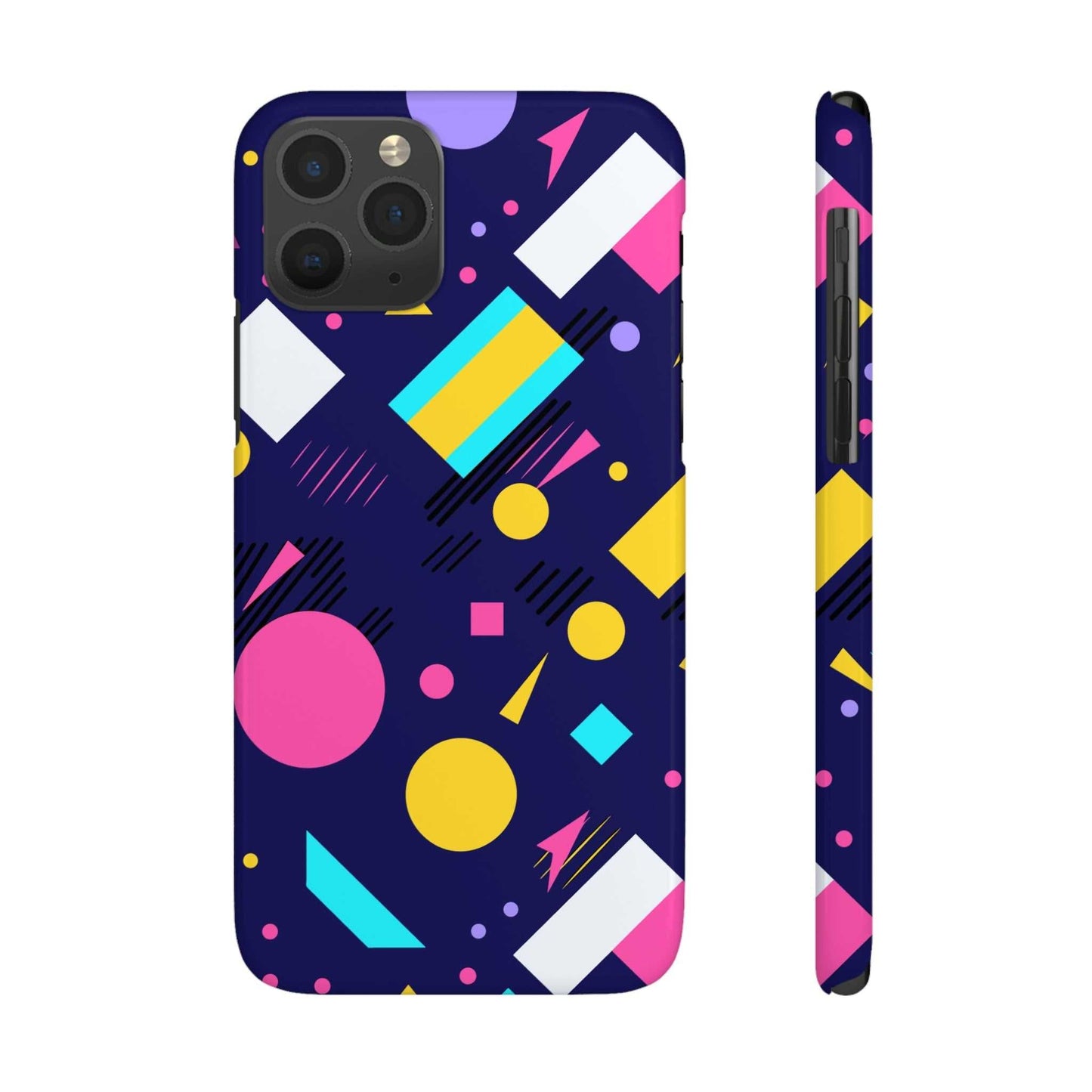 80s / 90s RETRO PATTERN DARK  | Slim iPhone Case