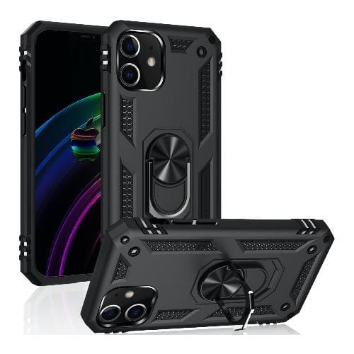 Military Series Black Kickstand Case - iPhone 12 mini