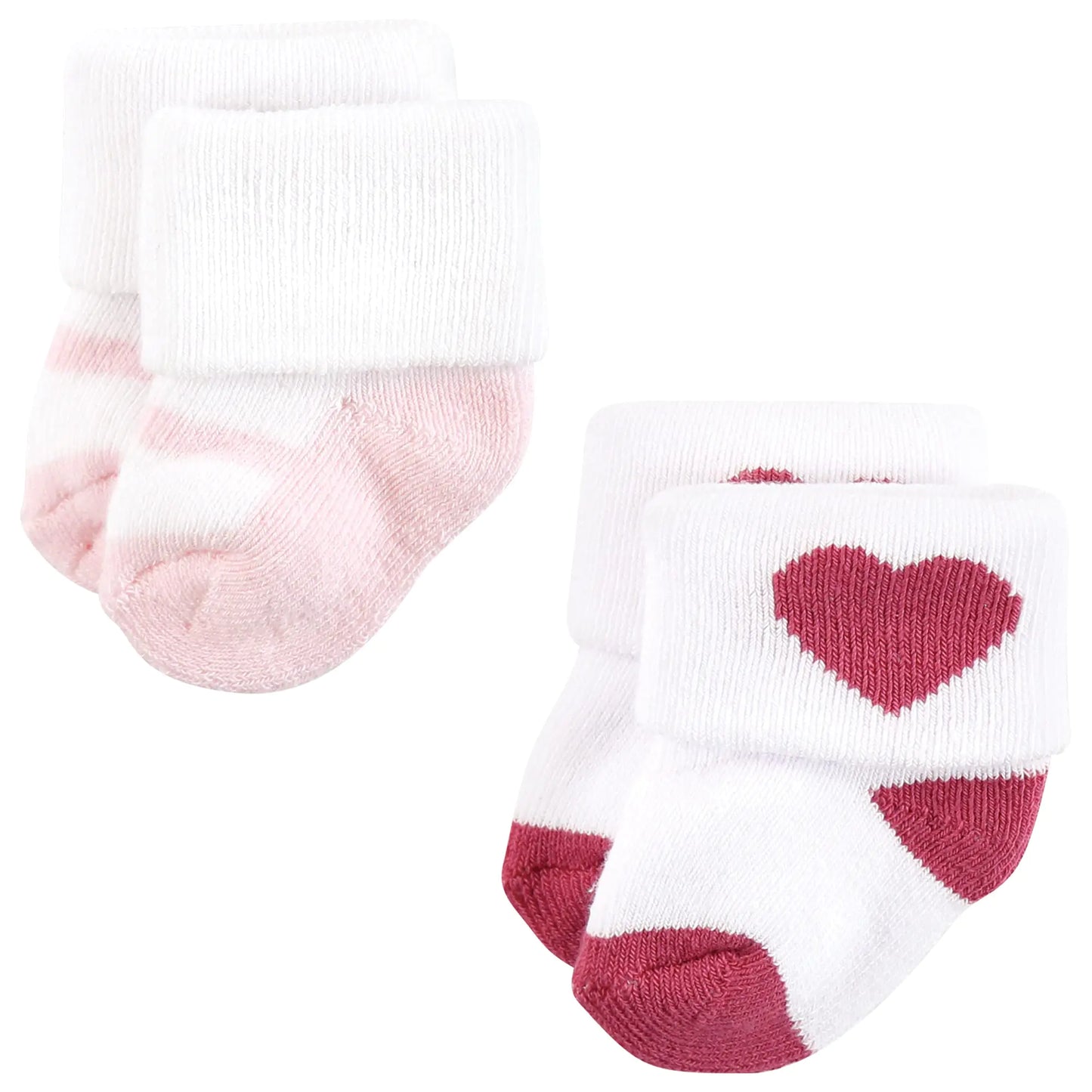 Hudson Baby Baby Girls' Cotton Rich Newborn and Terry Socks 6-12 Months / 12-pack