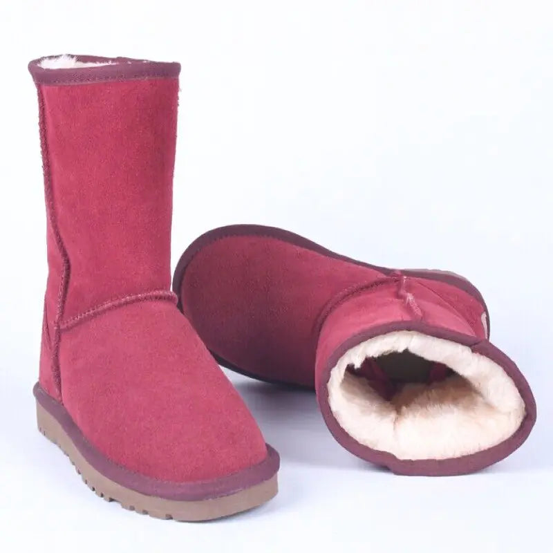 Cozy Winter Boots - Authentic Cowhide, Waterproof Protection, Superior Insulation