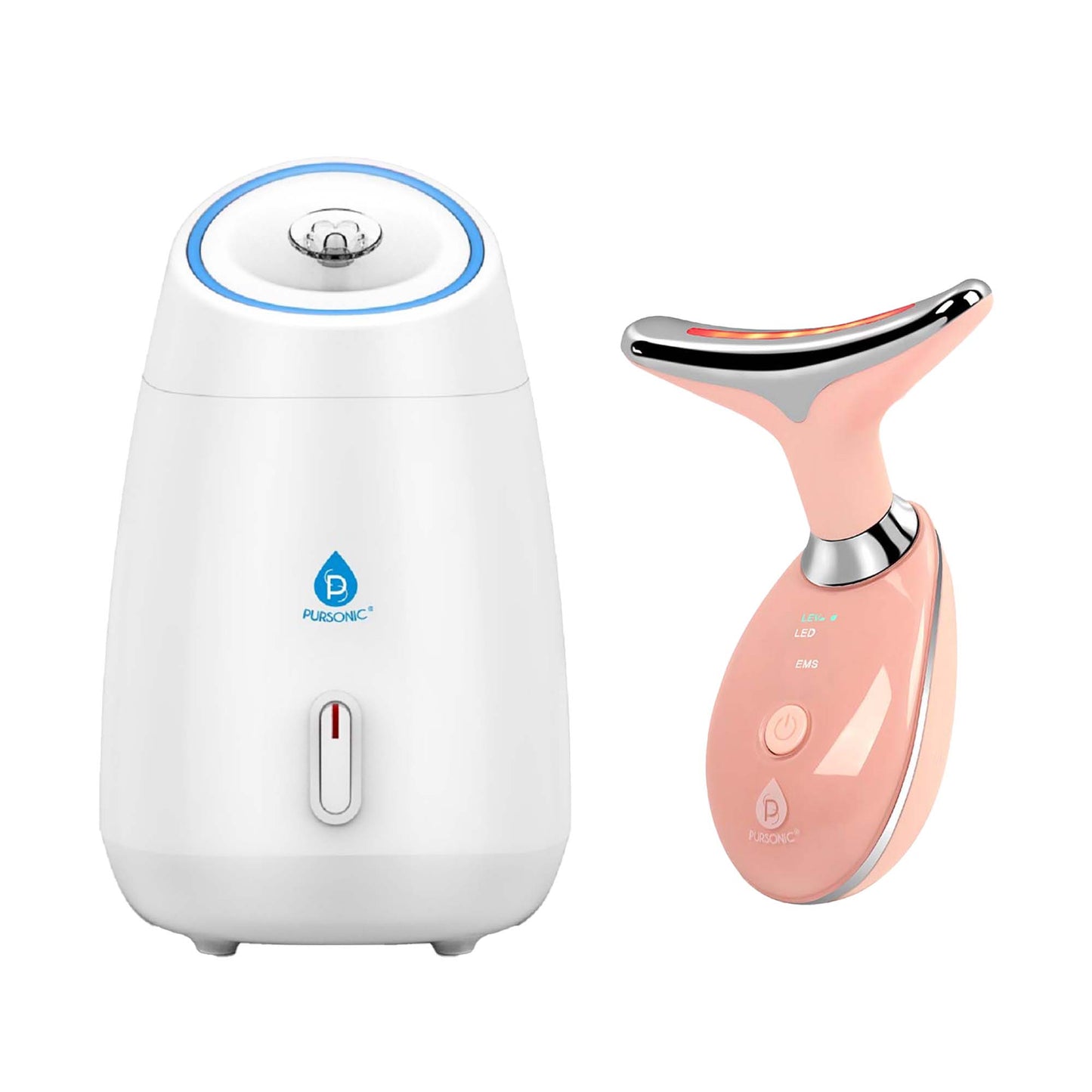 Pursonic Ultimate Spa & Beauty Bundle – Facial Steamer and 7-in-1 LED Light Therapy Device