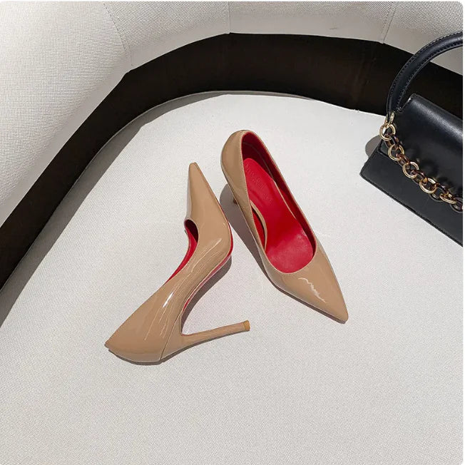 Chic Red Bottom Heels - Elegant Footwear