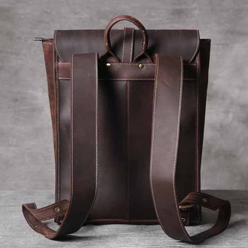 Gosta Vintage Leather Backpack for Men & Women - Handmade Crazy Horse Leather, Spacious & Unique