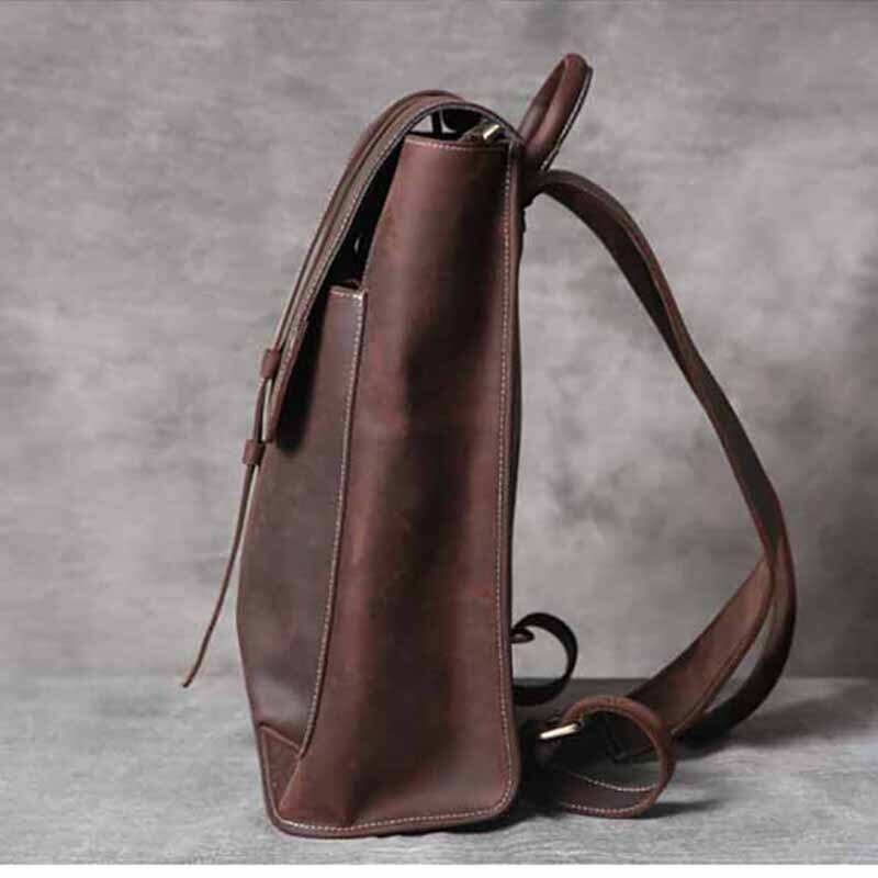 Gosta Vintage Leather Backpack for Men & Women - Handmade Crazy Horse Leather, Spacious & Unique