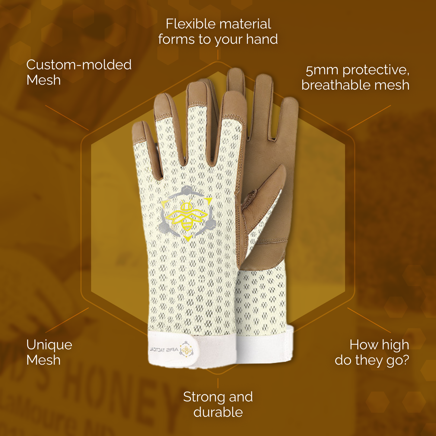 Apis Tactical Heavy Duty Beekeeping Gloves