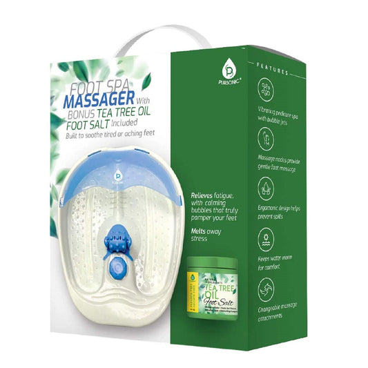 Foot Spa Massager with Tea Tree Oil Foot Salt Scrub (Warming Function)