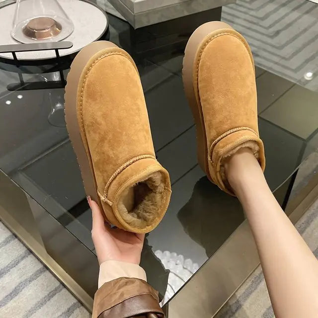 Cozy Wool-Lined Suede Winter Boots