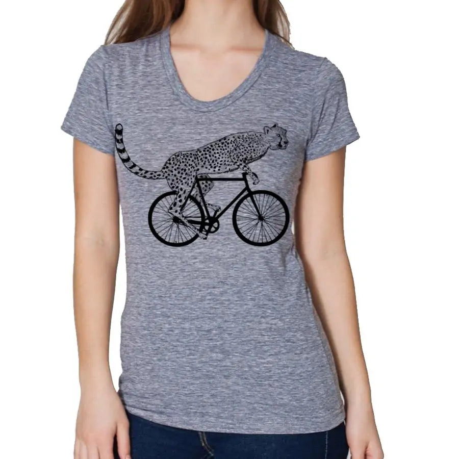 Women's Print Shirt - Cycling cheetah