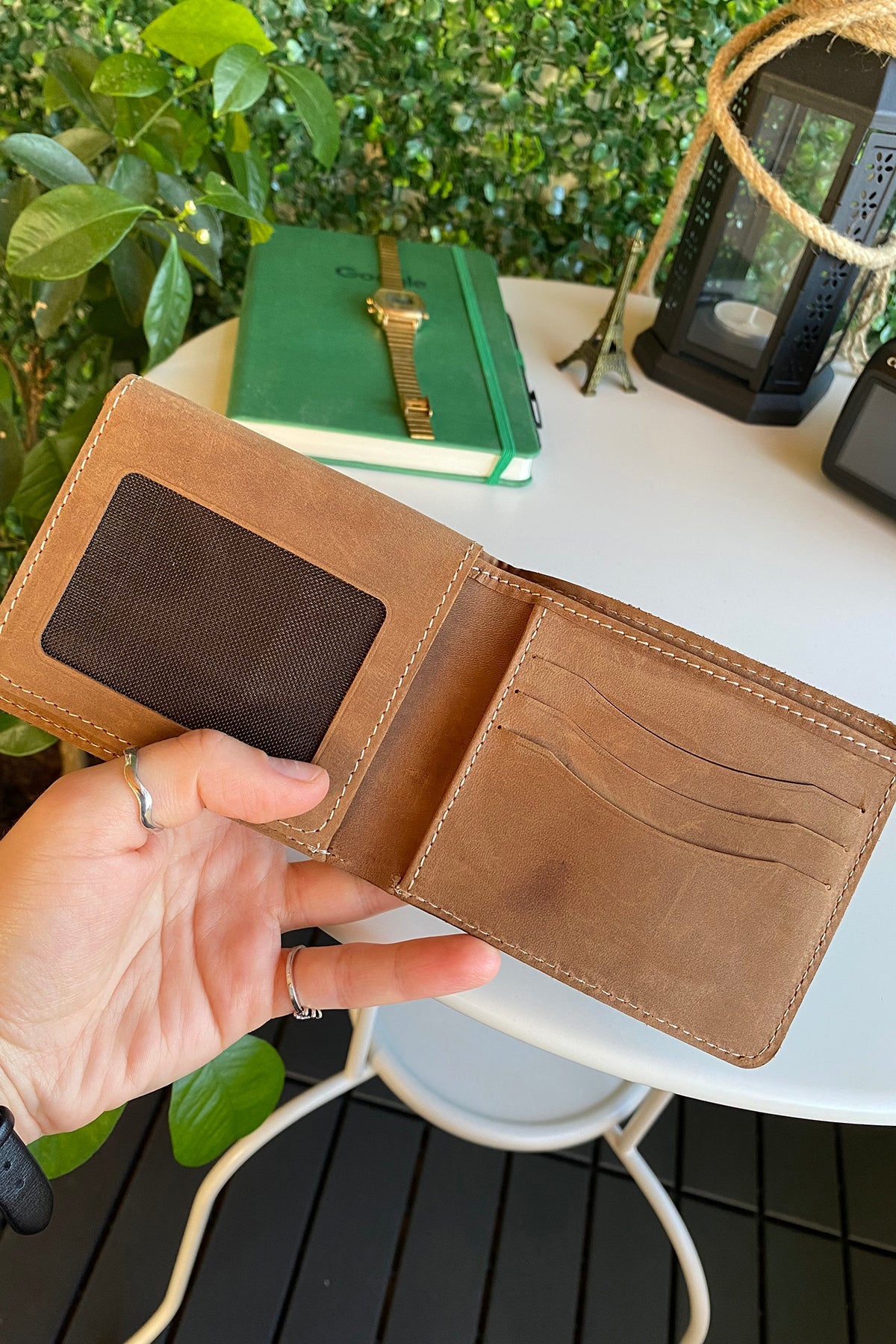 Cosmos - Genuine Leather Trifold Classic Men's Wallet