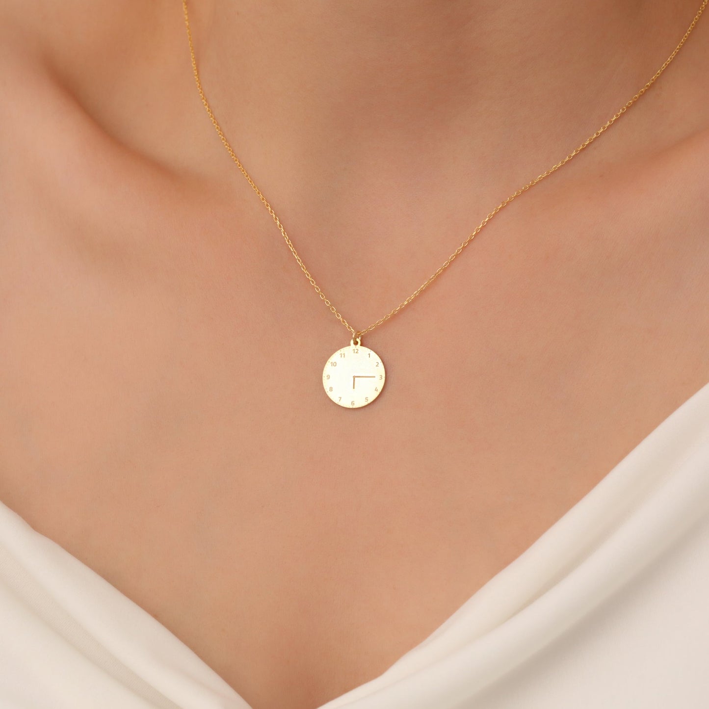 14k Real Gold Custom Date Necklace Child Birth Time Necklace Engagement Time Necklace Love Time Necklace Gift For Valentines Anniversary Necklace