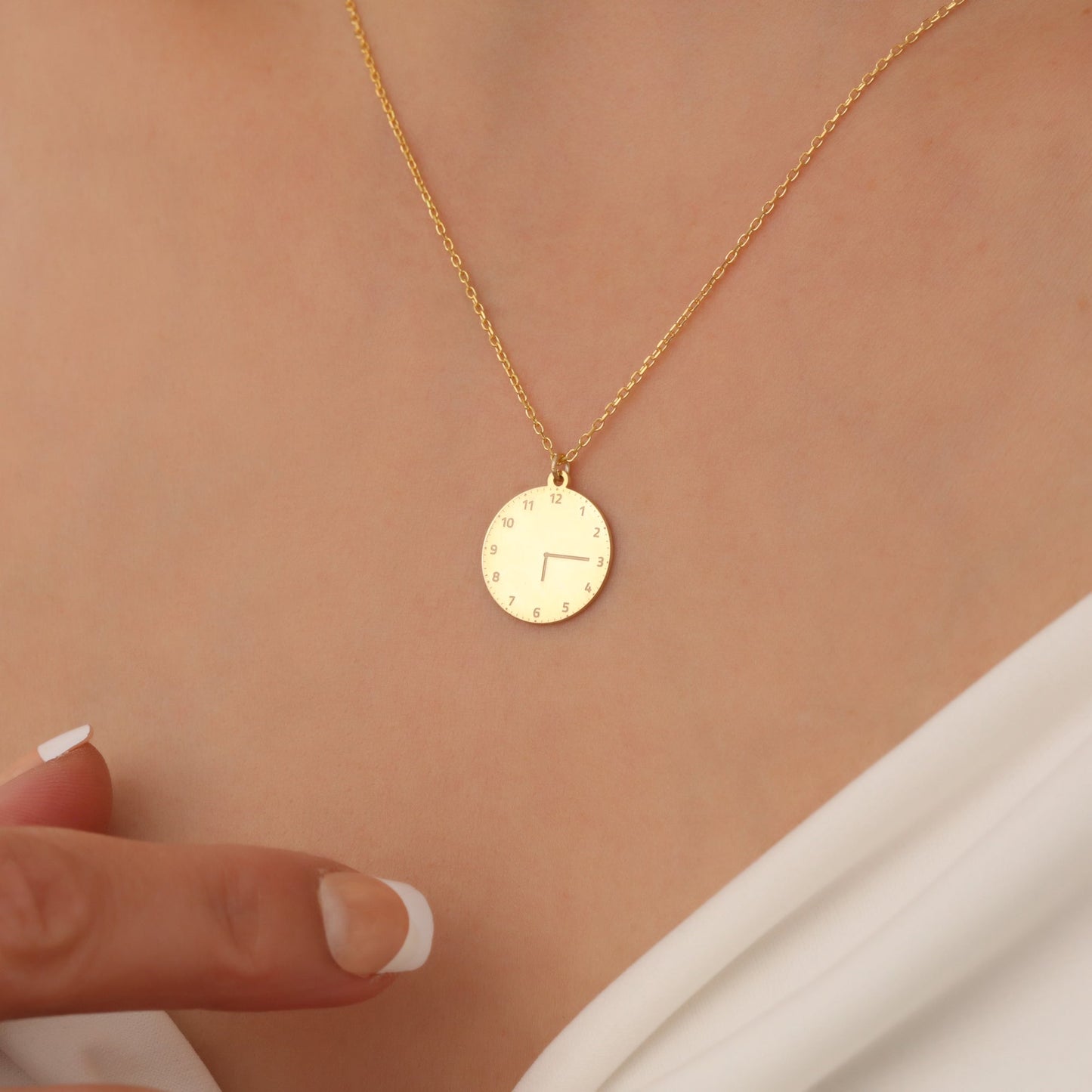 14k Real Gold Custom Date Necklace Child Birth Time Necklace Engagement Time Necklace Love Time Necklace Gift For Valentines Anniversary Necklace