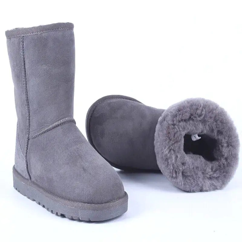 Cozy Winter Boots - Authentic Cowhide, Waterproof Protection, Superior Insulation