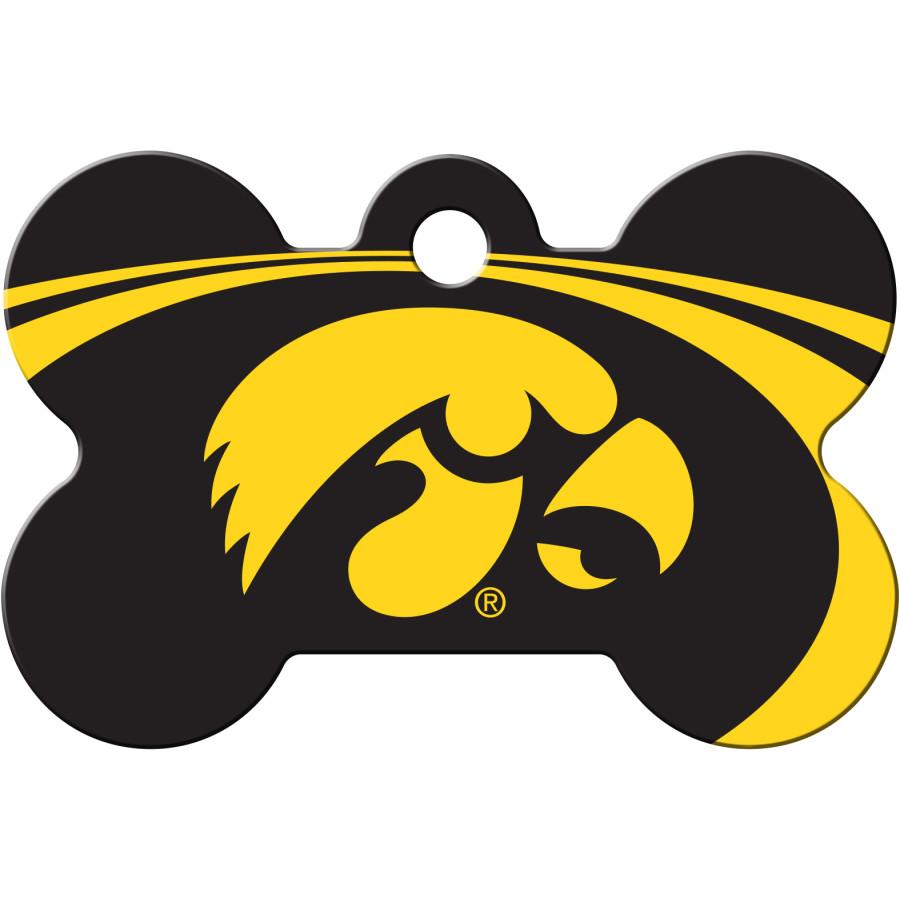 Iowa Hawkeyes  NCAA Pet ID Tag - Large Bone