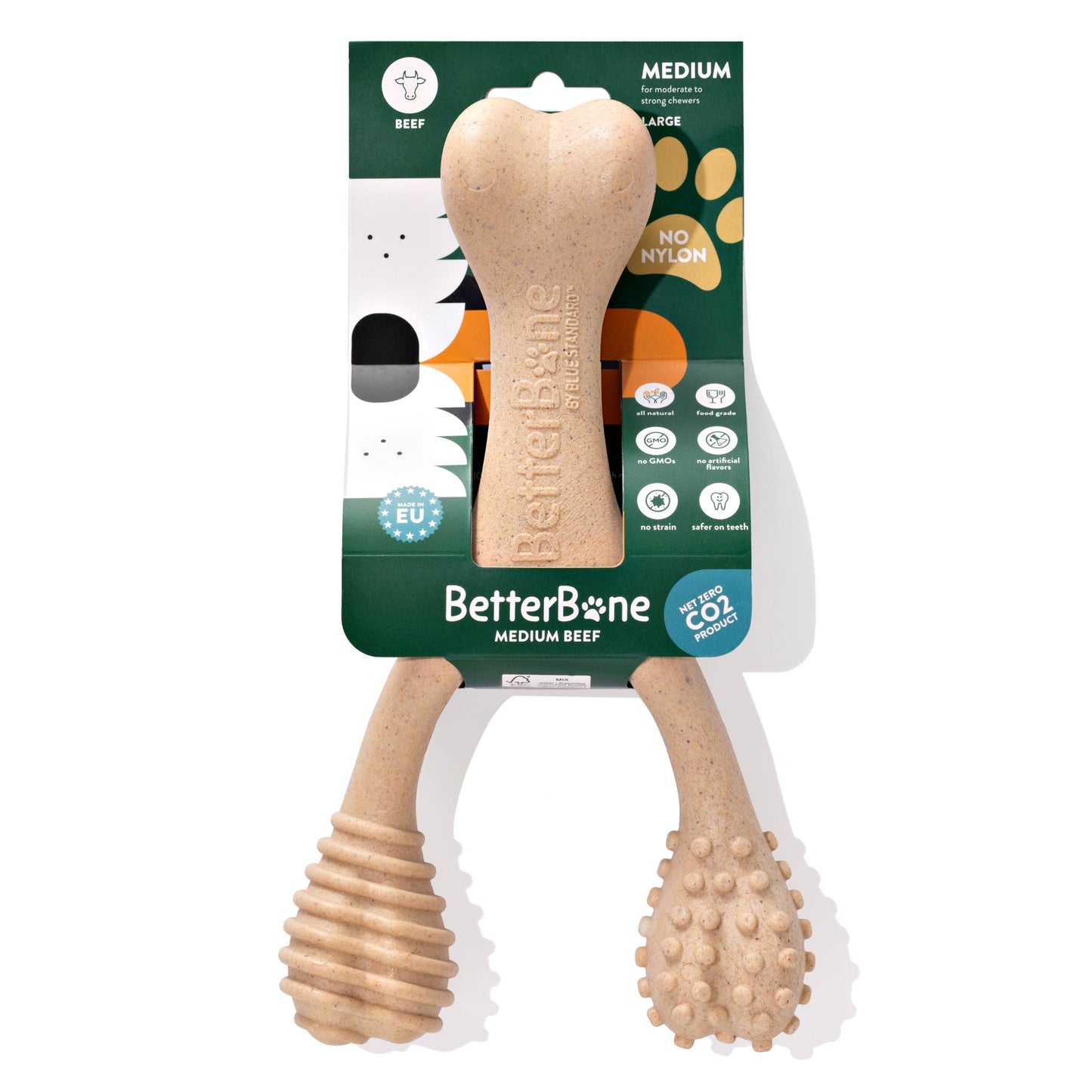 BetterBone MEDIUM Durability CHEW TOY: Perfect Chew for Everyday Chewers | Natural, Eco-Friendly, Non-Toxic