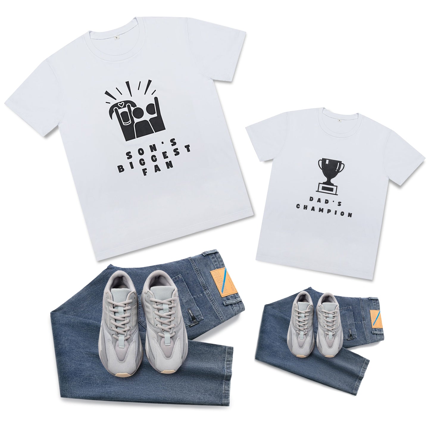 Champion Dad & Biggest Fan Son Matching T-shirt Set: Celebrate Unbreakable Bonds in Style