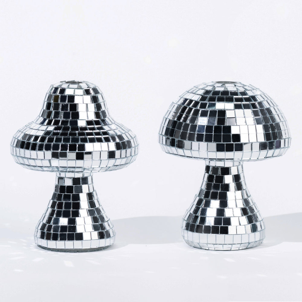 Mushroom Disco Vase - Silver