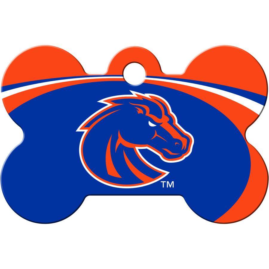 Boise State Broncos NCAA Pet ID Tag - Large Bone