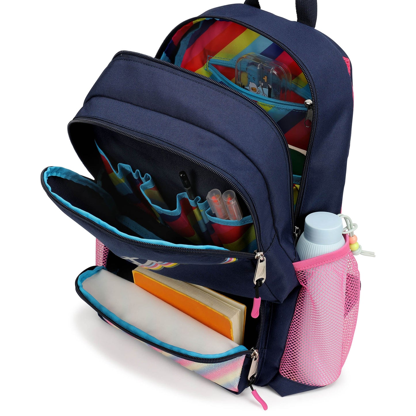 Kids Backpack for School | Retro Rainbow | 16" Tall